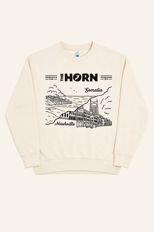 Somalia × Nashville Sweatshirts - Beige – The Horn Somalia × Nashville Sweatshirts - Beige – The Horn
